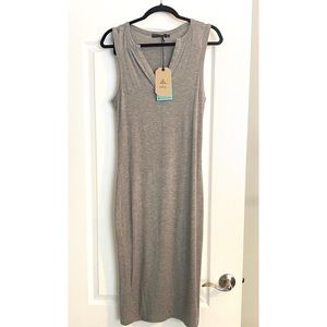 Prana Foundation Midi Dress NWT Small Tencel Grey